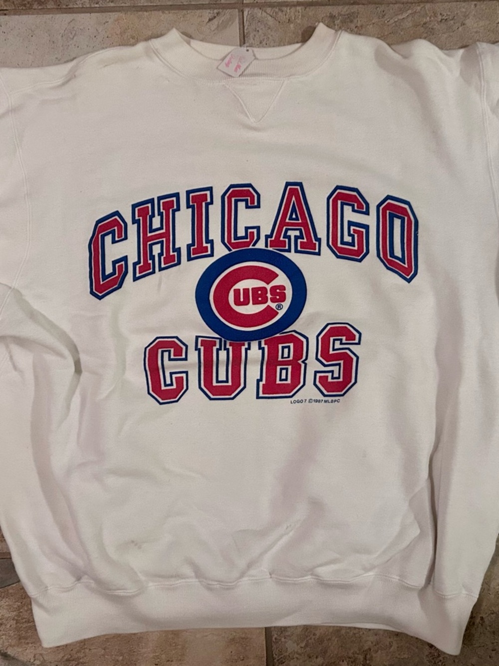 Vintage Chicago Cubs White Crewneck Sweatshirt
